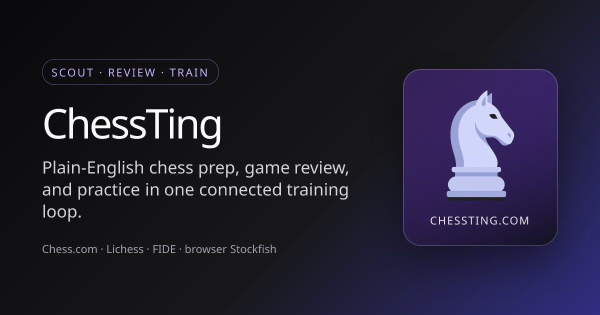 [Web] Looking for a few chess players to test something I've been building logo